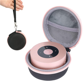 Mini Round Shockproof Carrying Eva Hard Case Speaker Travel Bag With Handle And Mesh Pocket Inside